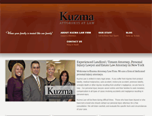Tablet Screenshot of kuzmalawfirm.com